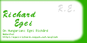 richard egei business card